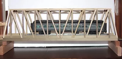 O Gauge 28 Handmade Poplar Thru Truss Bridge W/poplar Ties For O Gauge Trains. • $54.95