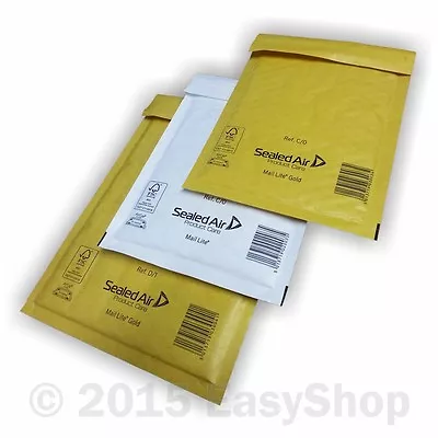 White Sealed Air Mail Lite Padded Envelopes Post Mail Bags  Bubble Wrap Lined • £12.85