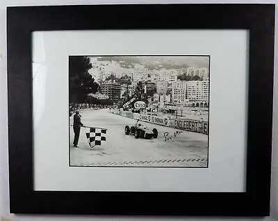 £57.50 • Buy Stirling Moss Autograph Photo Large B&W Winning Monaco GP 1961 Glazed, Framed
