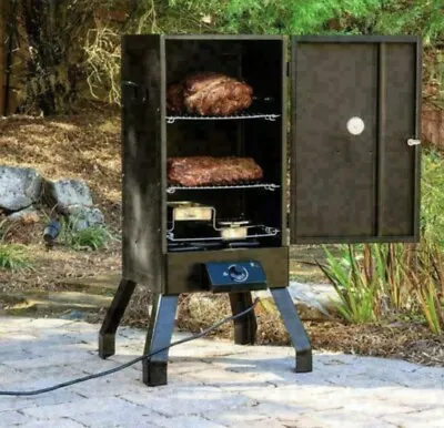 Masterbuilt Analog Electric Smoker In Black Removable Wood Chip Tray Side Handle • $349.95