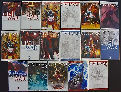 Marvel Civil War Complete W/ Tie-ins And Variants - 203 Comics! • $2600