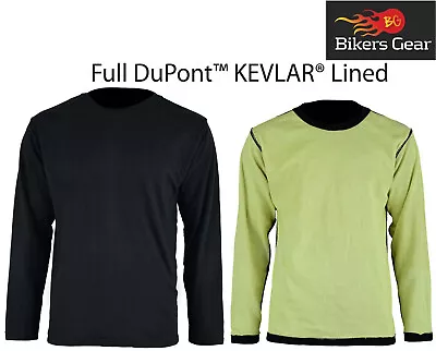 Men Motorcycle Motorbike Race/Riding Full Kevlar Lined T-Shirt With Long Sleeves • $122.24