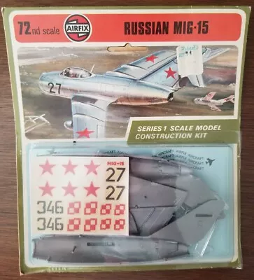 Vintage AIRFIX 1/72 Scale Model Russian MIG-15 - Made In England - 1973 Carded! • $16.99