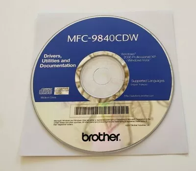 Brother MFC-9840CDW CD Software WIN 2000 Professional/XP/WIN/Vista • $9.99