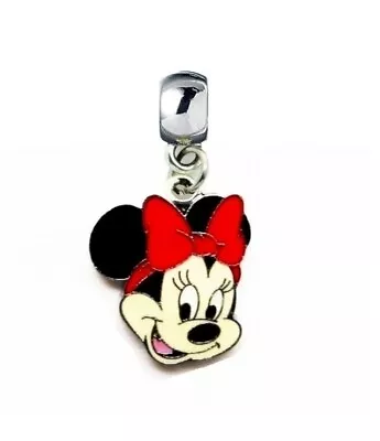 Minnie Mouse Charm Slider Pendant  For European Bracelet Necklace Jewelry Mickey • $4.99