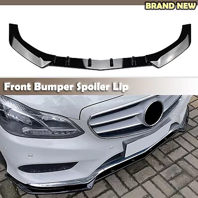 Front Bumper Spoiler Lip For Mercedes Benz E Class W212 Sport 2013-15 2014 Black • $75.80