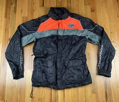 Vintage Harley Davidson Two Tone Rain Wet Weather Reflective Jacket Size Large • $45.30