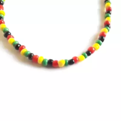 $8.50 • Buy Reggae Rasta Beaded Necklace Jamaican Bob Marley Surfer Beach Style Barrel Clasp