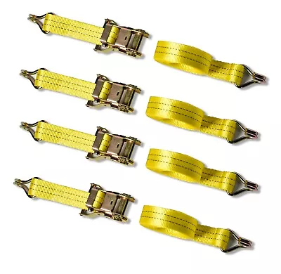 4x Ratchet Strap 1.5 X15' 4000lb J Hook Heavy Duty Tie Down Cargo ATV UTV 1.5x15 • $45.31