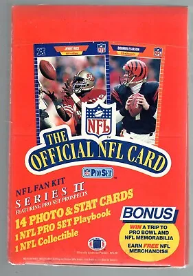 1989 Proset Football 2 Wax Box- 36 Packs Series 2 Fr0m Box Final Edition Srs 3 ? • $89.95