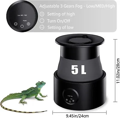 Reptile Automatic Terrarium Mister Foldable Fogger For Reptile With Timer 5L • $85.35