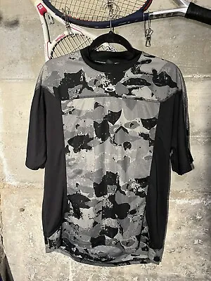 Oakley Trail  MTB Jersey Mens Size Medium Camo Design Back Zipper Short Sleeve • $47.50