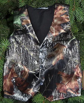 NEW SATIN Camo MAN'S Budget Wedding Vest- Sizes-SMLXL2X3X  • $78