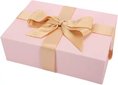 Gift Box 11X7.5X3.5 Pink Gift Box With Magnetic Lid Large Box Contains Card • $16.62