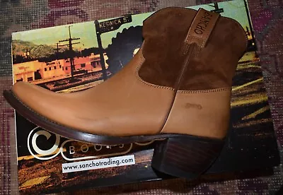 £95 • Buy NEW Sancho Boots Size 40 6 7 Brown Ankle Cowboy Leather Suede Zip Men's Women's