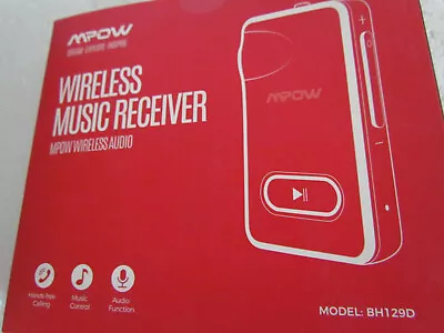 Mpow - Wireless Bluetooth Music Receiver Hands Free Calling - BH129D • $15.95