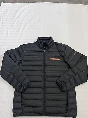 Columbia Oregon State Beavers 650 Down Puffer Jacket Size Large Black NCAA • $61.99