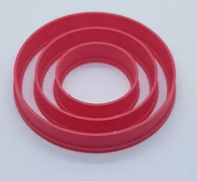 £3 • Buy Set Of 3 Circle / Round Biscuit Cookie Cutters Icing Sugar Craft Cake