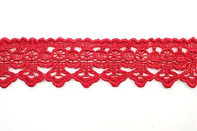 Unotrim 1.75  Wide 19 Colors Venise Guipure Lace Trim Floral Embroidery By Yard • $11.99