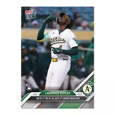 2024 Topps Now MLB #69 Lawrence Butler Oakland Athletics A’s RC - Presale • $5.95