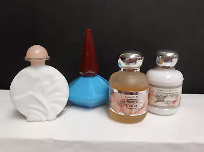 Lot Of 4 Mini Cacharel Vintage Miniature Perfume Milkglass Anais Anais Lou Lou • $32.95