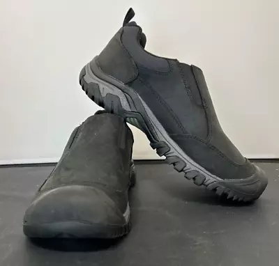 Keen Shoes Mens Magnet Size 10 Targhee Iii Slip On Black Leather Hiking Work FS • $80
