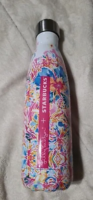 Starbucks S'well Lilly Pulitzer 17 Oz Water Bottle Pink Resort Floral Thermos • £38.56