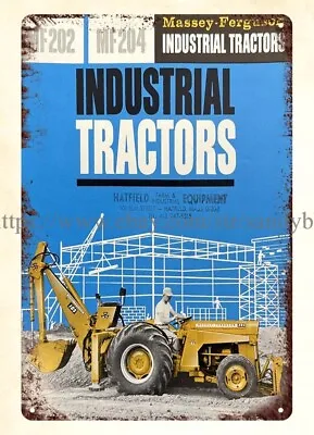 Metal 1958 Massey-Ferguson MF202 Industrial Tractors Mechanic Mancave Tin Sign • $18.87