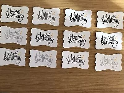 £2.15 • Buy 12 X Happy Birthday Card Toppers/sentiments/card Making - (PACK 8)