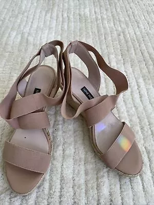 Nine West Jenafir Tan Wedge Size 7M RRP $159.95 Exc Condition • $24.95