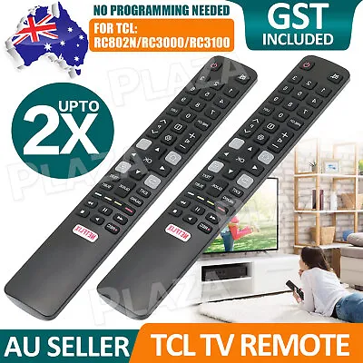 1/2x For TCL TV Remote 4K Smart LCD/LED ARC802N RC802N Fit 65C2US 75C2US 43P20US • $8.95