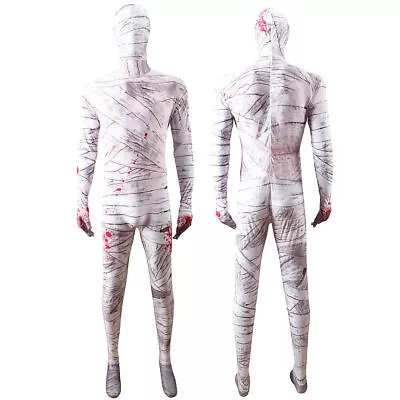 The Mummy Jumpsuit Monster Bodysuit Stage Cosplay Costume Halloween Adult Kids • $26.99