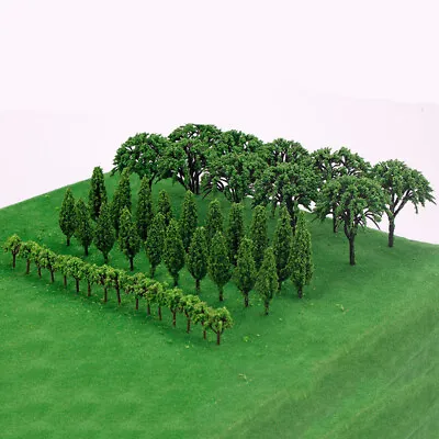 50PCS Trees Model Train Railroad Wargame Diorama Scenery Landscape Scale DIY • £10.69