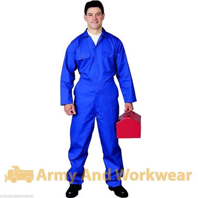 Adults Pro Coverall Overall Boiler Suit Tuff Workwear Boilersuit Mens Mechanic • £15.99