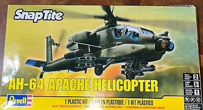 Revell Snaptite AH-64 Apache Helicopter Plastic Kit Scale 1:72 Model Kit (200) • $14.99