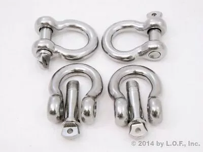 (4) 3/4  Stainless Steel D Ring Anchor Bow Shackle W 3/4  Pin OFF-ROAD RECOVERY • $157.32