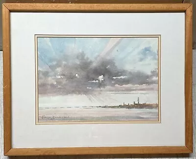 Vintage 1984 HARVEY DODD 'Sunbeams PROVINCETOWN Skyline' Painting - CAPE COD • $535.50