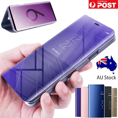 $7.99 • Buy For Samsung Galaxy S10+ S9 S8 Note 10+ Case S-view Mirror Smart Flip Stand Cover