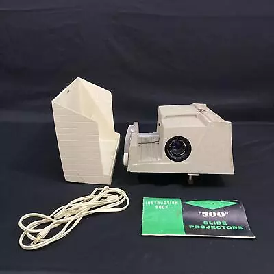 Vintage Sawyer's 500 S Slide Projector With Case Cord And Manual Works • $25