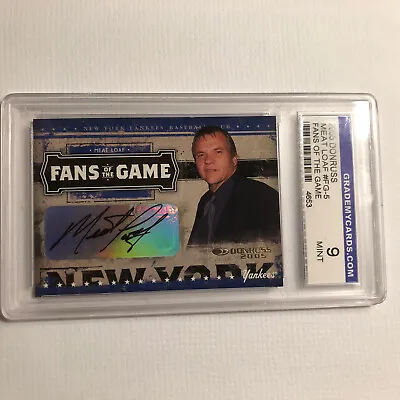 $299.99 • Buy 2005 Donruss MEAT LOAF Auto Fans Of The Game Graded 9