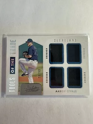 K175175 - 2020 Absolute Tools Of The Trade Quad Swatches #7 Aaron Civale #/99 • $8