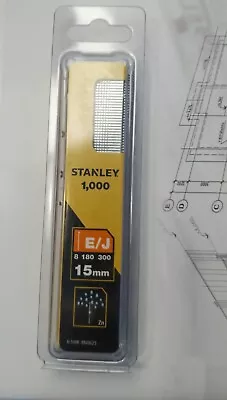 £8.20 • Buy Stanley E/J Brad Nails 15mm, 0-SWK-BN0625, Pack Of 1000,8/180/300,Zn