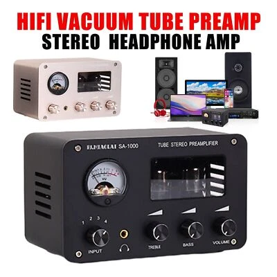 $67.15 • Buy 4 Way HiFi Vacuum Tube Preamp Stereo Desktop Headphone Amp Audio Switcher Box
