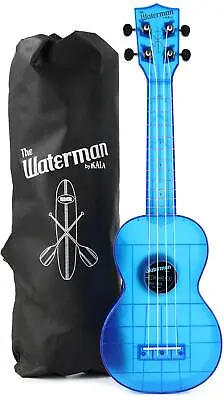 Kala Waterman Seaglass Collection Soprano Ukulele - Transparent Cobalt Blue • $45