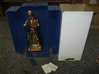 Elvis GOLD Empty Decanter Music Box McCormick In Blue Felt Box & Sleeve • $45