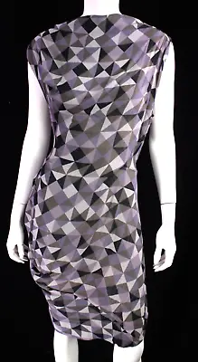 £123.77 • Buy VIVIENNE WESTWOOD ANGLOMANIA Multi Gray Geo Print Woven Sheath Dress 44