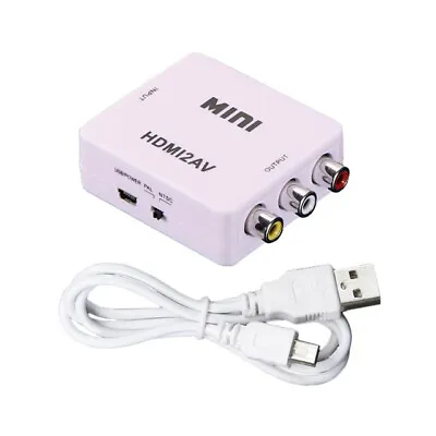 HDMI To RCA AV Adapter Converter Cable CVBS 3RCA 1080P Composite Video Audio • $9.50