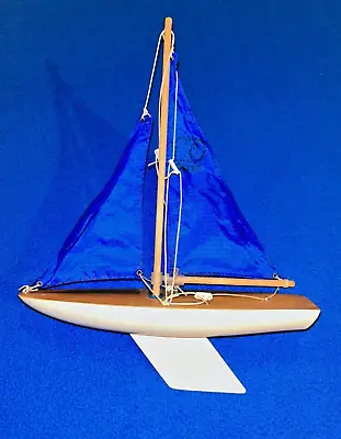 Skipper Yachts Suffolk England Toy Wooden Sailing Model Pond Boat 9.25 In Long • $24.99