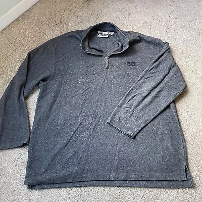 Aeropostale Aero-Tec Sweatshirt Mens XXL 2XL Gray Vintage Fleece 1/4 Zip 90's • $17.99