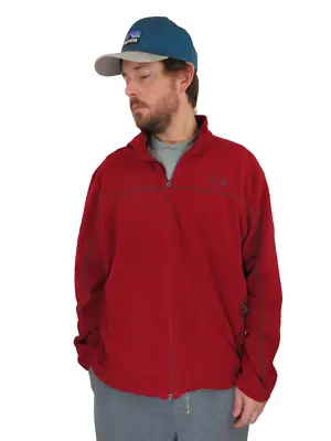 Mountain Hardwear Red Fleece Jacket Mens XL Outdoor Hiking Lightweight Running • $12.25
